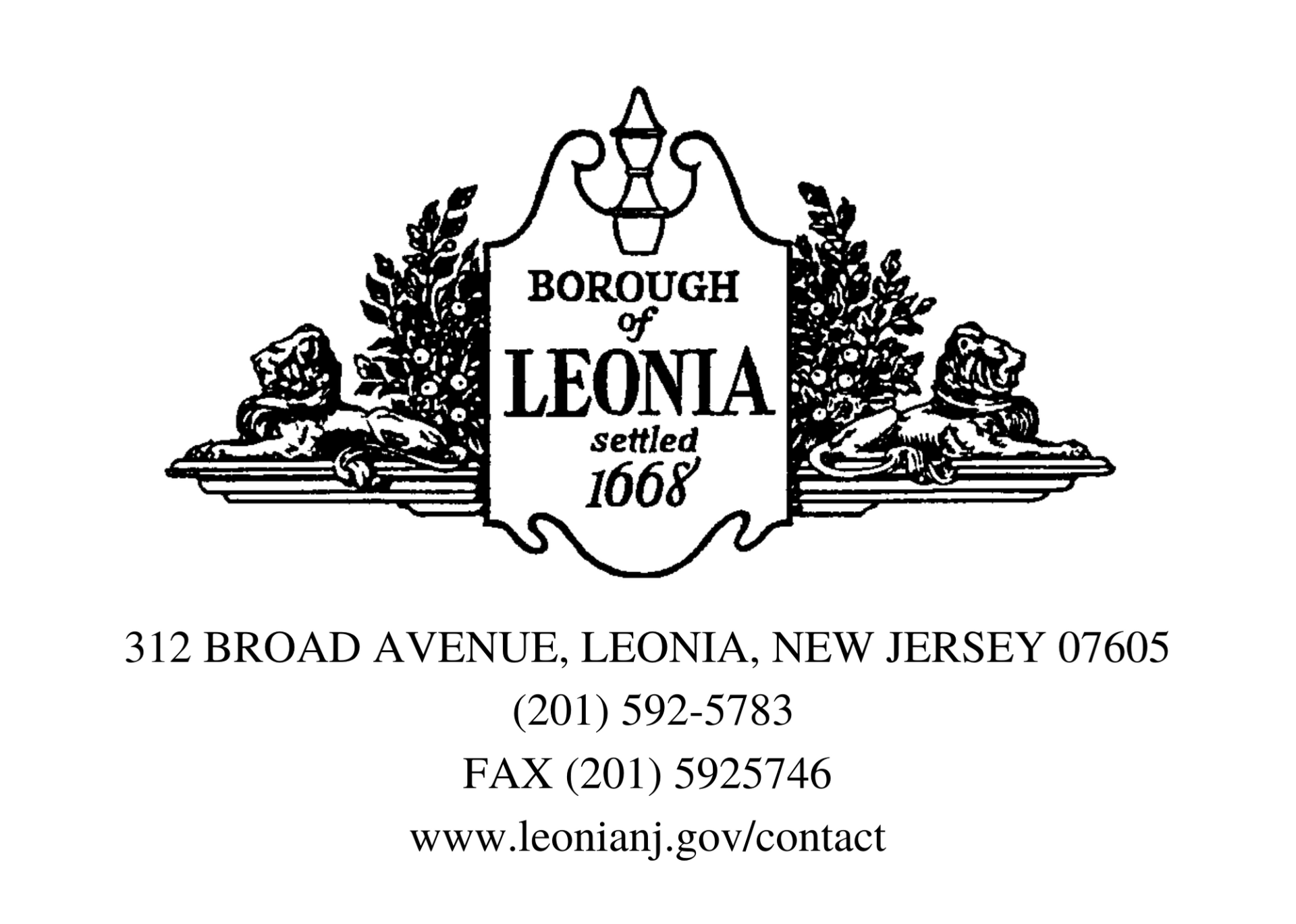 Leonia Borough Seal with Contact Link