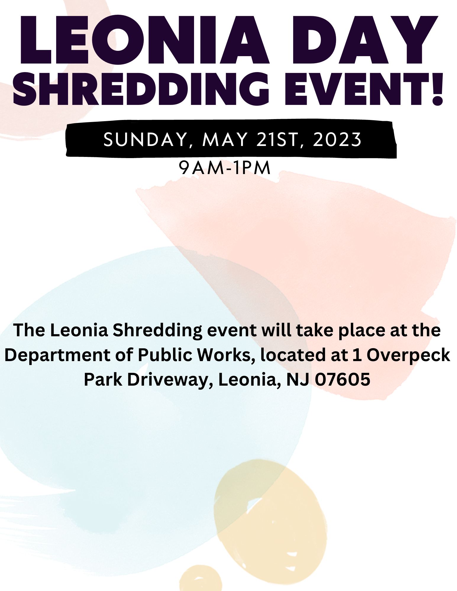 SHREDDING EVENT FLYER