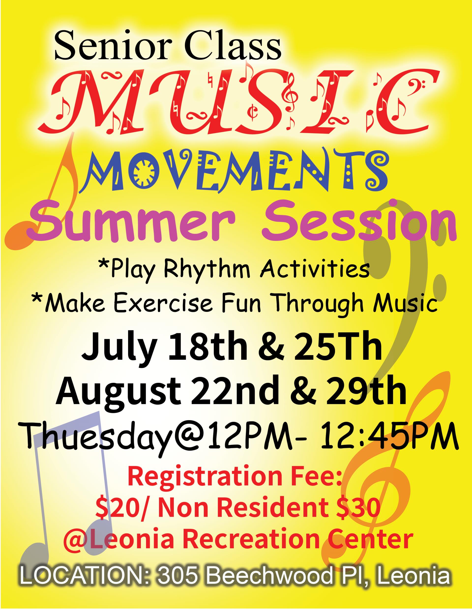 Senior Class - Music Movements Summer Session